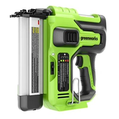 Image of Greenworks GD24BN Cordless Brad Nailer, 110 Nail Capacity, 110pcs/min for 20 50mm 18GA Nails WITHOUT 24V Battery &amp; Charger, 3 Year Guarantee