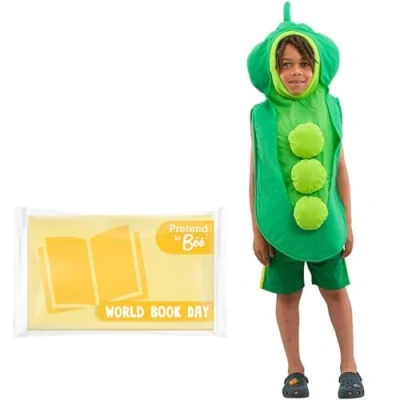 Image of PRETEND TO BEE PeaPod Tabard Fancy Dress Costume for Kids, Children, Green, 3 7 Years