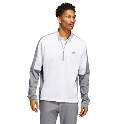 Image of adidas Golf Mens Colour Block Sweater White/Grey XXL