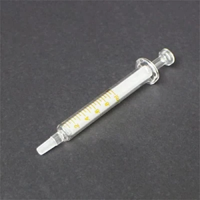 Image of 10 Pack Reusable Glass Syringes, 1ml Syringe Standard Diameter Caliber Injector Laboratory Sampler