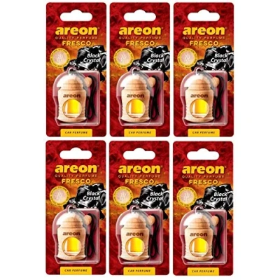 Image of Areon Fresco Car Air Freshener Black Crystal 4 Milliliters Multi Pack Of 10