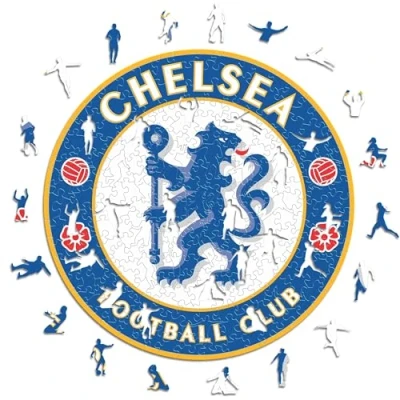 Image of Iconic Puzzles, 100% eco sustainable wooden puzzle with official license Chelsea Logo, size M, 270 pieces