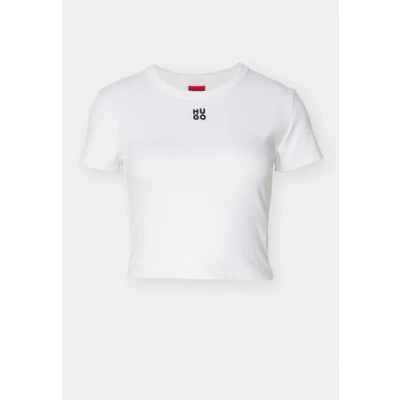 Image of HUGO Delanor Basic Tshirt, Women&#039;s, Size: XL, White