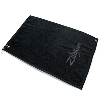 Image of Zildjian Avedis Company Black Drummers Towel (ZTOWEL) 16.00&quot; x 5.00&quot;
