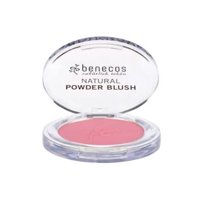 Image of Benecos Natural Cosmetics Powder Blush With Organic Castor Oil Mallow Rose 5.5g
