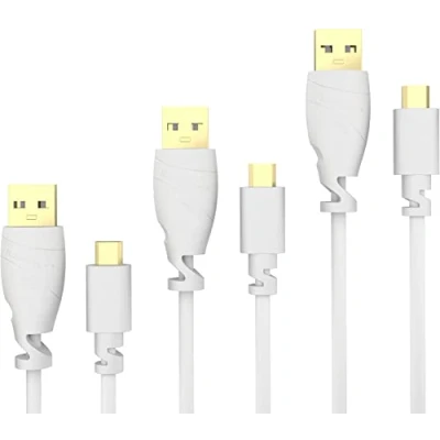 Image of KabelDirekt 3 x 0.5m Micro USB Cable (USB 2.0, Synch &amp; Charge Cable, white) TOP Series