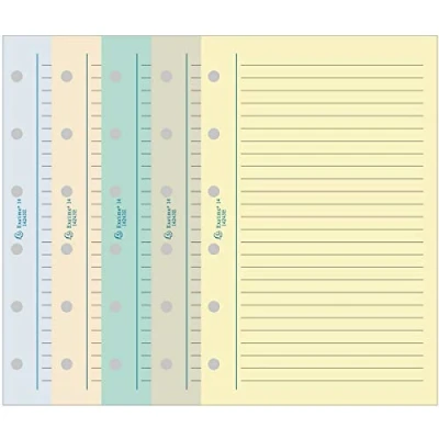 Image of Exacompta 14243E Ruled Refill Sheets for Organiser Random Colour