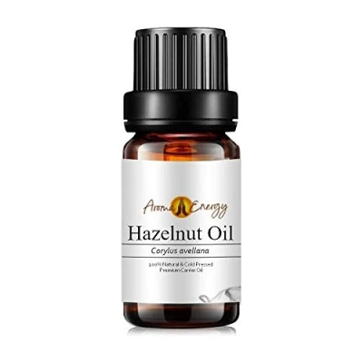 Image of Aroma Energy Hazelnut Oil (10ml) Base/Carrier Oil, Pure &amp; Natural, Perfect for Massage diluting Essential Oils