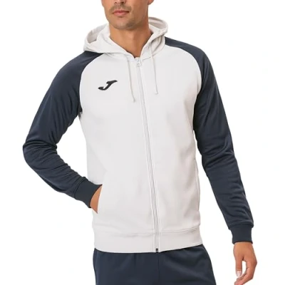 Image of Joma Men&#039;s Academy Iv Hooded Sweatshirt, White Marine, 4XS