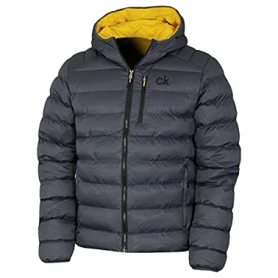 Image of Calvin Klein Mens Woven Jacket Charcoal XL