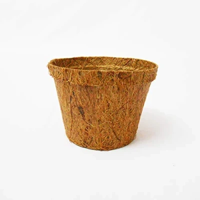 Image of PACK OF 50 BIODEGRADABLE PLANT POTS MADE USING COIR 10CM POT X