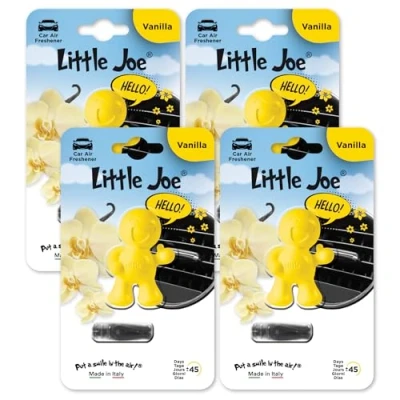 Image of Little Joe Thumbs Up Car Air Freshener, 45 Day Long Lasting Fragrance, Scented Vent Clip for Interior Home &amp; Office 4 Pack Vanilla