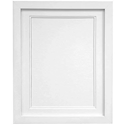 Image of FRAMES BY POST H7 Picture Photo Frame, Wood, White with Double Mount, 12 x 10 Image Size 8 Inch