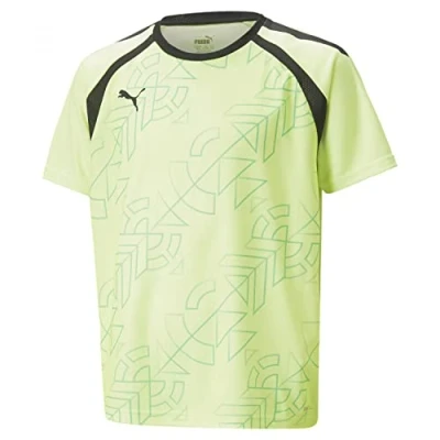 Image of PUMA Unisex Kids Teamliga Graphic Jersey Jr Football Shirt, Fast Yellow electric Peppermint, 116 UK