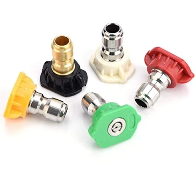 Image of Pressure Washer Adapter,Universal Power Spray Nozzle Tips,Quick Connect Fitting for Quick high up to 4000 PSI,with 5 Tips Multiple Degrees