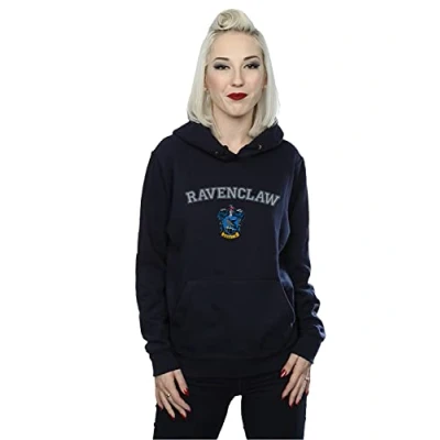 Image of Harry Potter Women&#039;s Ravenclaw Crest Hoodie Navy Blue Large