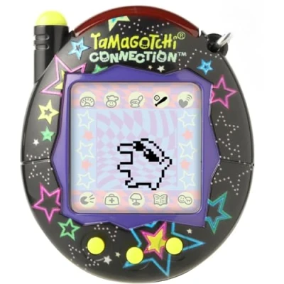 Image of TAMAGOTCHI Bandai Connection Digital Pet Neon Stars Shell Virtual Electronic Toy With Infra Red For Shared Fun Kids Toys Girls And Boys Are Great Japanese Gifts