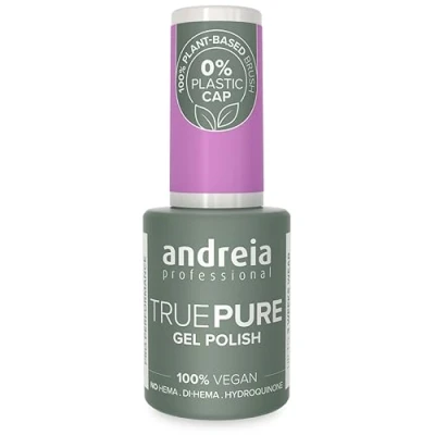 Image of Andreia Professional Hema Free Gel Polish TRUE PURE 21 and 100% Vegan for Sensitive Nails Semi Permanent UV LED Soak Off Nail Varnish Colour T12 Neon Purple 10.5ml