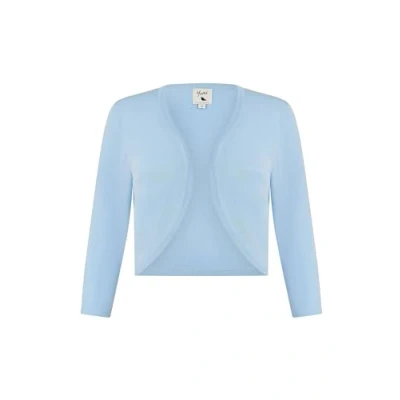 Image of Yumi Blue Knitted Curved Bolero 8 10