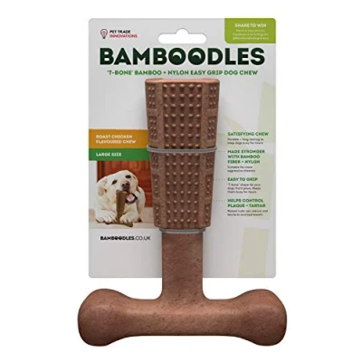Image of Bamboodles T Bone Dog Chew for even the most aggressive of chewers LARGE CHICKEN