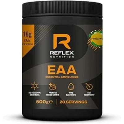 Image of Reflex Nutrition Premium EAA All 9 of Essential Amino Acids Added Vitamin B6, Piperine &amp; Magnesium (500g) (Pineapple)