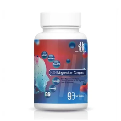 Image of H&amp;H Magnesium Supplements, 6 in 1 Complex, Vitamin B6, Citrate, Tablets, Bisglycinate, Malate, Taurate, 90 Capsules