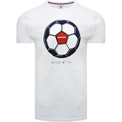 Image of Lambretta Mens Big &amp; Tall Football T Shirt 3XL White