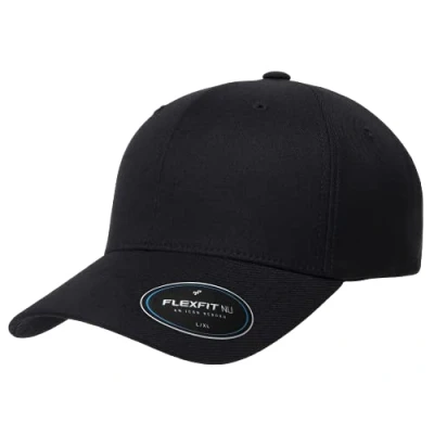 Image of Flexfit Unisex&#039;s Nu Cap Hat, Black, S/M