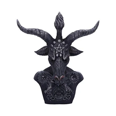 Image of Nemesis Now Celestial Black and Silver Baphomet Bust, Polyresin, 33cm