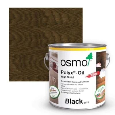 Image of Osmo Glossy Polyx Oil Tints (750ml, 3075 Black, Glossy)