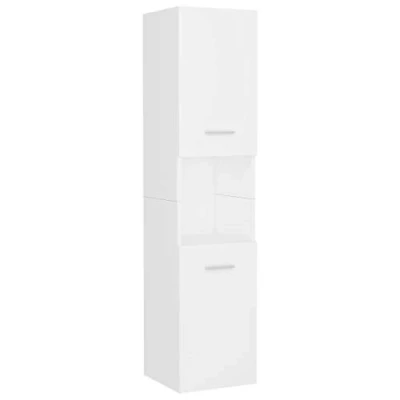 Image of vidaXL Bathroom Cabinet Wall Mounted Storage Laundry Room Rack Washroom Cupboard Furniture Indoor White Chipboard