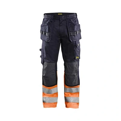 Image of Blaklader 148915138953D92 Multinorm Inhärent Work Trousers, Navy/Orange, Size D92