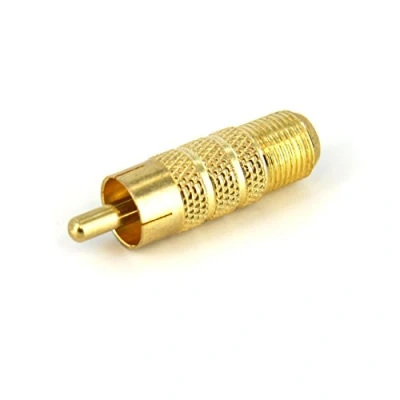 Image of StarTech.com One piece RCA to F Type Coaxial Cable M/F Gold plated RG6 Coax Adapter (RCACOAXMF)