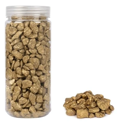 Image of Heku 30336 24: Decorative Stones Gold, 750g, in resealable tin, Metal