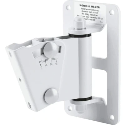 Image of Konig &amp; Meyer 24471 000 57 Speaker Wall Mount with 110mm Clearance White