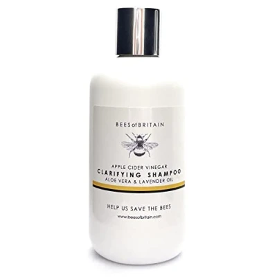 Image of Bees of BRITAIN 99% Natural Clarifying Shampoo, 250ml ACV, Aloe &amp; Lavender. Sulfate, Paraben Silicone Free. 5% Profit to Pollinators.
