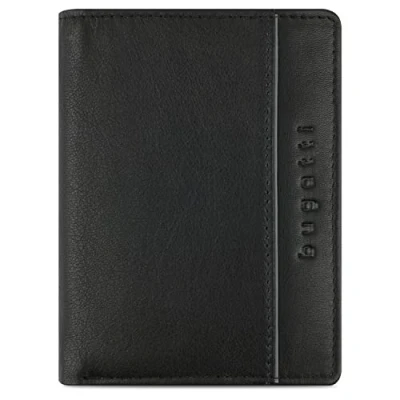 Image of bugatti Banda combination wallet men, portrait goat nappa, black