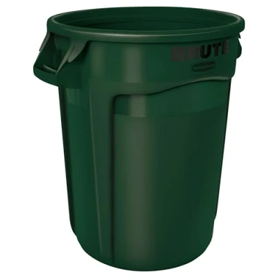 Image of Rubbermaid Commercial Products Vented Brute Round Container 121 Litre Green FG263200DGRN