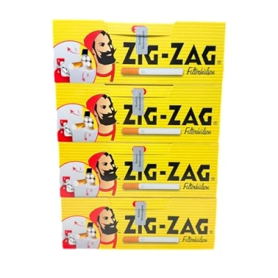 Image of 4x 250 Zig Zag Cigarette Filter Tubes