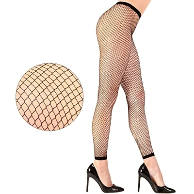 Image of W WIDMANN MILANO Party Fashion Women&#039;s Fishnet Leggings, Dancer, 80s, Disco, Halloween, Carnival, Theme Parties