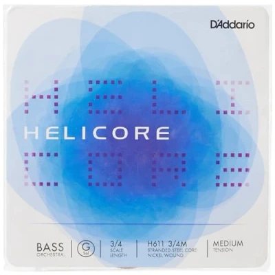 Image of D&#039;Addario Helicore 3/4 Scale Medium Tension Orchestral Bass Single G String