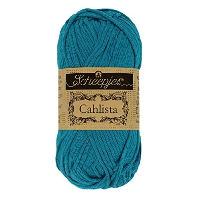 Image of Scheepjes Cahlista 400 Petrol Blue Yarn 1x50g