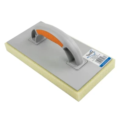 Image of 1PC Yellow Sponge 30mm Rubber Handle Float 280 x 140 Plastering Grouting Rough