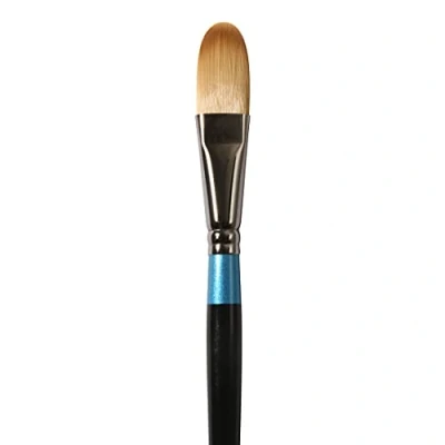 Image of Daler Rowney Aquafine Watercolour Brush, Soft Synthetic Hair, Short Handle, Oval Wash, 3/4in