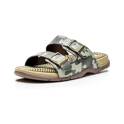 Image of Revs Lochy Men’s Double Strap Reflexology Massage Sandals, Camo UK9