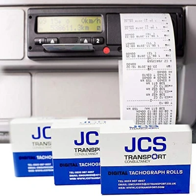 Image of Tachograph Rolls for HGV Digital Tachographs by JCS Transport 30 Boxes x 3 Tacho (90 Rolls), EU Approved