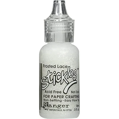 Image of Ranger Frosted Lace Stickles, Synthetic Material, White, 2.5 x 7.5 cm