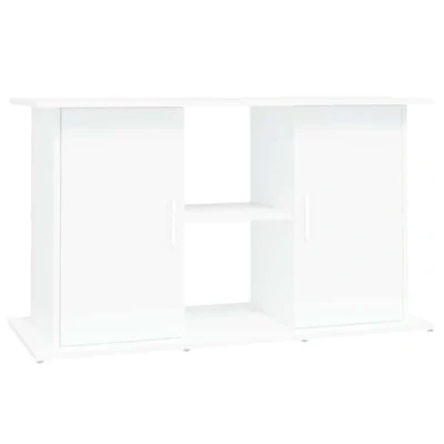 Image of vidaXL White Aquarium Stand, Durable Engineered Wood, Ample Storage Space, Stylish Home Decor, Supports Fish Tanks, Dimensions 101x41x58 cm
