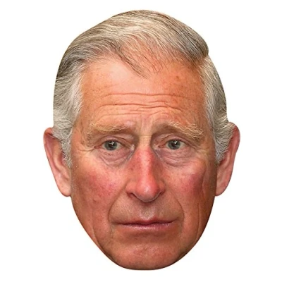 Image of FoxyPrinting PRINCE CHARLES JB Royal Fancy Dress Cardboard Celebrity Party Face Mask