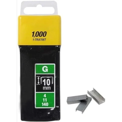 Image of Stan ley ‎TRA706T Type G Staples, Silver, Compatible Staplers, Strong And Secure 10 Mm, Set Of 1000 Piece